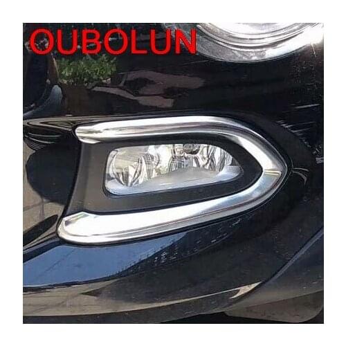 ABS Chrome Front Fog Light Foglight Lamp For Fiat 500X 2018 2017 2014-2016 AUnder Protector Lid Eyelid Eyebrows Cover Kit Trim
