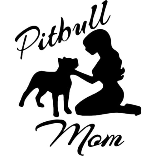 S51275# Various Sizes/Colors Car Stickers Vinyl Decal Pitbull Mom Love Motorcycle Decorative Accessories Creative