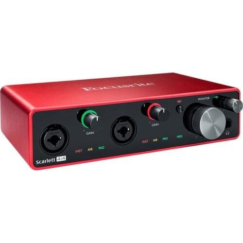 Scarlett 4i4 3rd Gen USB Professional Audio Interface Sound card Sing Music Live Recording Guitar band
