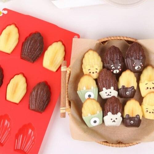 Silicone Mold Cake Pastry Baking Chocolate Candy Fondant Bakeware Shell Shape Dessert Mould DIY Decorating Kitchen Tools Cocina