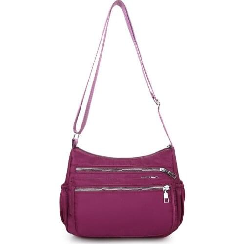 New Famous Designer Women Shouder Bag Travel Handbag Waterproof Nylon Small Crossbody Bag Solid Color Messenger Bag