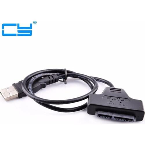 USB 2.0 to 1.8" 7+9 16pin Micro SATA 2.0 II HDD/SSD Adapter Cable 50cm