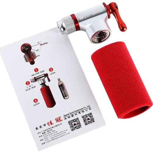WEST BIKING Mini Bicycle Pump Aluminum Alloy Portable MTB Road Bike CO2 Inflator for Basketball Football Cycling Accessories