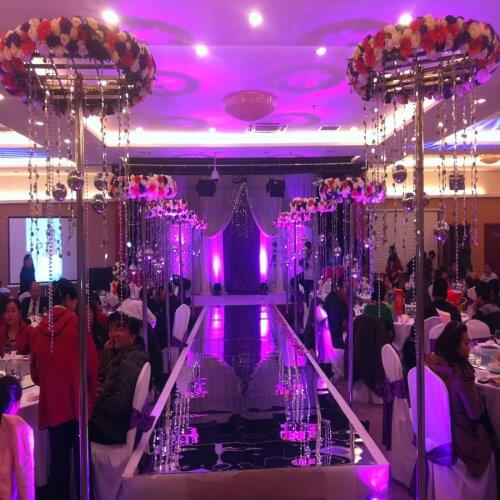Mirror carpet thickening glossy wedding celebration wedding wedding T stage double-sided mirror aisle running leader decoration