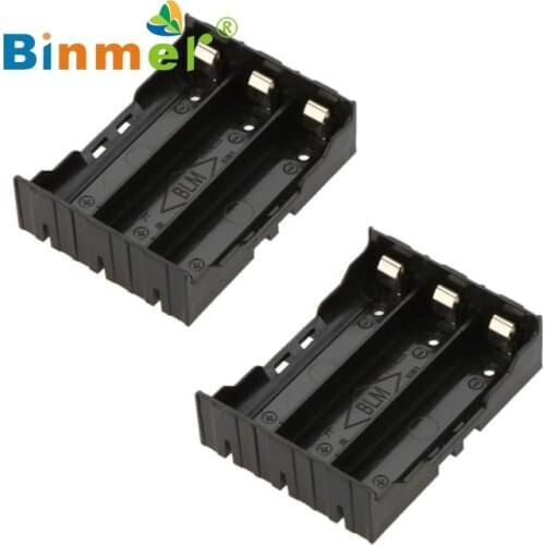 1pcs DIY Black Storage Box Holder Case For 3 x 18650 3.7V Rechargeable Batteries Hot JJ0120