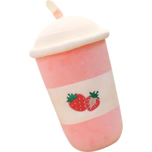1 pcs 45-80cm Cute Fruit Milk Tea Cup Plush Simulation Bubble Tea Cup Shaped Stuffed Cartoon Pillows Cushion Funny Food Kids Toy