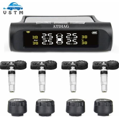 2021 Smart Car TPMS Tyre Pressure Monitoring System Solar Power Digital LCD Display Auto Security Alarm Systems Tyre Pressure