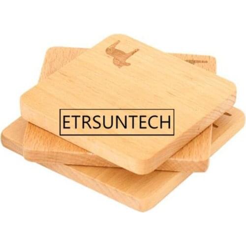 50pcs Wood Coaster Square Mug Coasters Table Mat Tea Coffee Bar Cup Mat Pad Wooden Drink Coasters Placemat Table Accessories