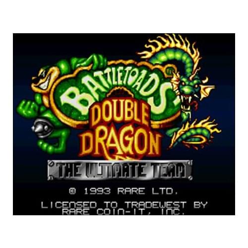 Battletoads & Double Dragon - The Ultimate Team 16 bit Big Gray Game Card For NTSC Game Player Drop Shipping