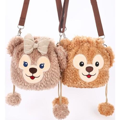 Disney Duffy and His Friends Kawaii ShellieMay Duffy Stuffed Plush Backpack Cute Anime Plush Bucket Bag Gifts for Kids Girls