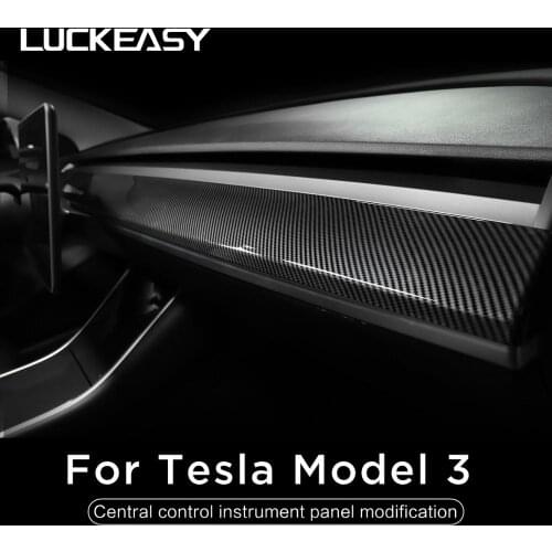 LUCKEASY Car central control instrument panel for Tesla Model 3 2017-2021 Central console package kit protection
