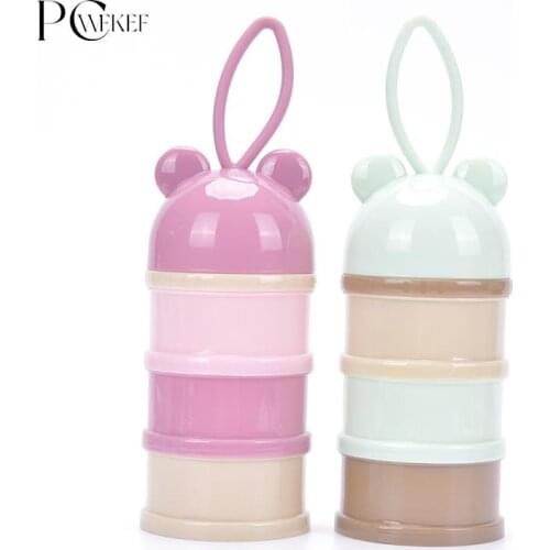 Formula 4 Layers Dispenser Food Storage Box Baby Milk Food Container Portable