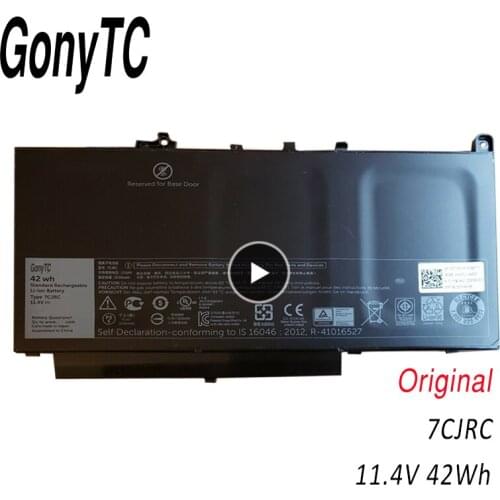 GONYTC 7CJRC 11.4V 42WH New Original Laptop Battery 7CJRC for Dell Latitude E7270 E7470