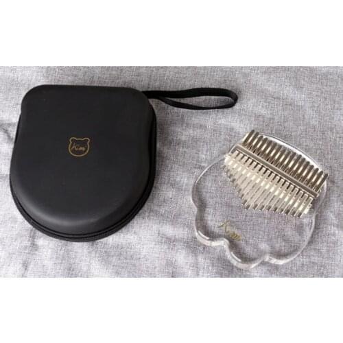 KIMI Portable Kalimba 17 Key Thumb Piano Crystal Clear Gift with Case Accessory