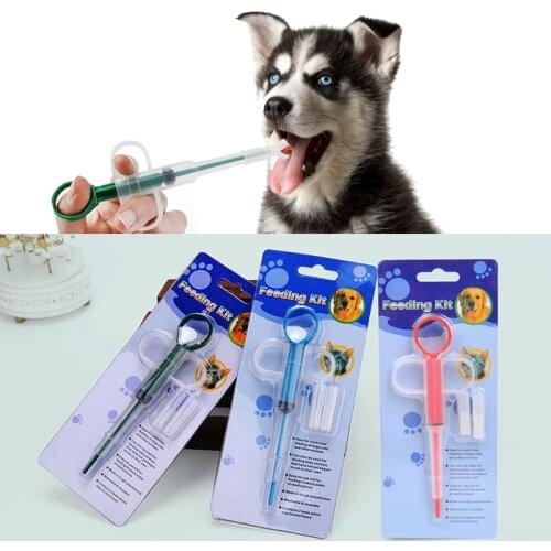 Pet Dog Cat Medicine Dispenser Tablet Pill Syringe Tablets Puppy Given Control Rods Home Universal Puppy Rabbit Feeder Tools