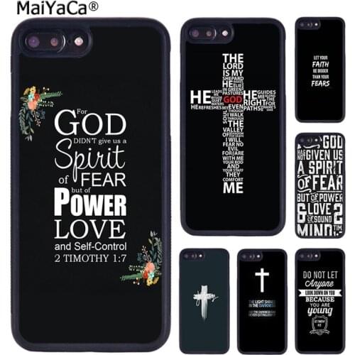 MaiYaCa Cute Blessed Christian Quote Saying Phone Case For iPhone X XR XS 11 12 Pro MAX 5 6 6S 7 8 Plus Samsung Galaxy S8 S9 S10