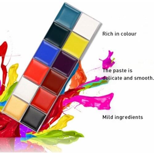 Non-toxic Nose Scar Wax 12 Color Flash Tattoo Face Body Paint Oil Painting Art In Halloween Party Fancy Dress Beauty Makeup Tool