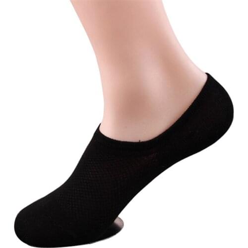 6 Pcs=3 Pairs Solid Mesh Mens Socks Invisible Ankle Socks Men Summer Breathable Thin Boat Sock Size EUR 38-43 Calcetines Meias