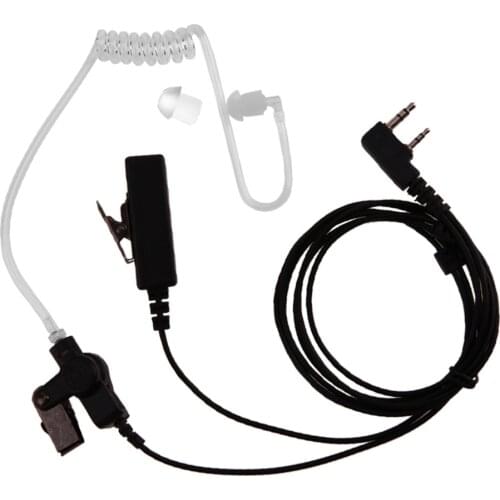 2021 New 2 Pin PTT MIC Headset Covert Acoustic Tube In-ear Earpiece For Kenwood TYT Baofeng UV-5R BF-888S CB Radio Accessories