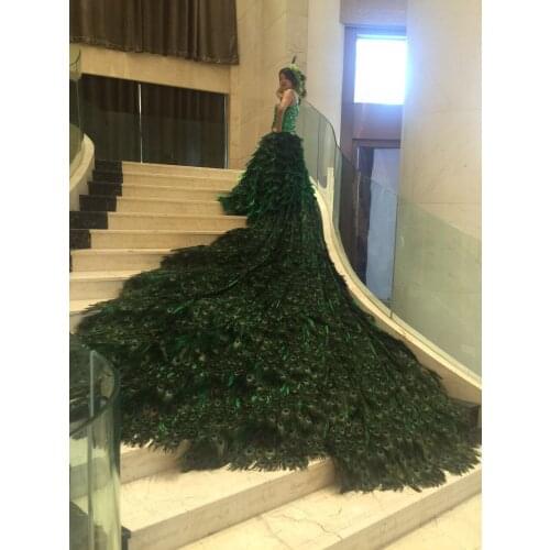 Feather clothing Stage performance catwalk carnival Headdress flower pubs party Mens wear womens clothing