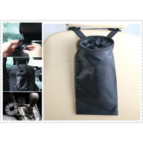 Car Interior portable trash garbage bag Seat back storage box for Audi Q5 R8 TT S5 S6 S7 S8 SQ5 A4 B6 A3 A6 C5 Q7 A1 A5 A7 A8