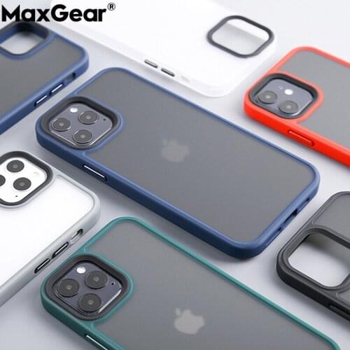 Shockproof Protection Transparent Case For iPhone 11 12 Pro Max Mini XS XR X 7 8 Plus SE 2020 2 Silicone Bumper Hard Matte Cover