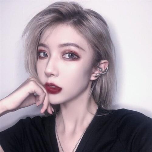 Hip Hop New Fashion Punk Style Twining Snake Shape Earrings Stud Cuff Earrings For Women Style Jewelry