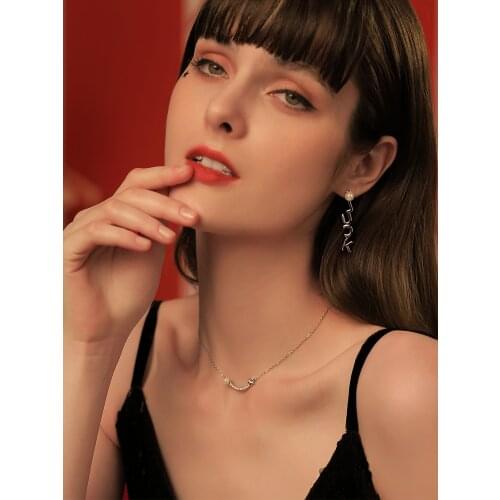 Good Luck Asymmetric Tassel Long Drop Earrings 925 Sterling Silver Pixel Charm Zircon Earrings Jewelry Accessories For Women