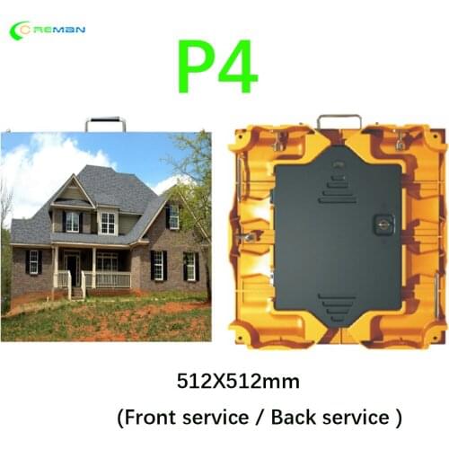 High Refresh Rate Outdoor P4 Led Display Panel Rental Led Video Wall Screen 512X512 light box sign 20X10feet LED Display