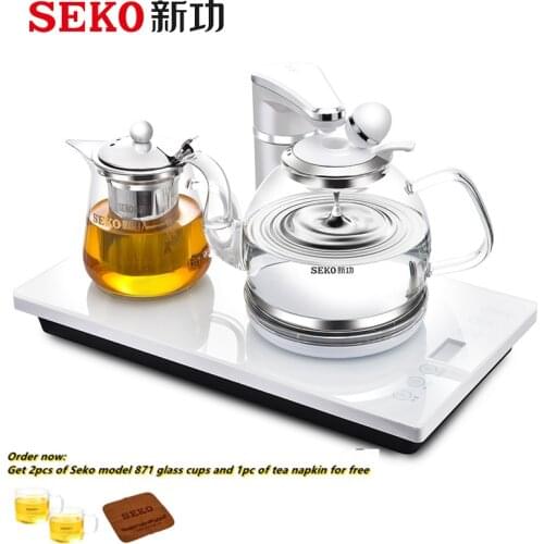 SEKO F148 Electric kettle intelligent automatic electric tea maker glass kettle with tea pot