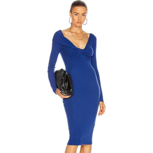 Women Dress Bandage Fashion Bodycon 2021 New Arrival Sexy V Neck Ladies Clothes Party Club Celebrity Summer Dresses