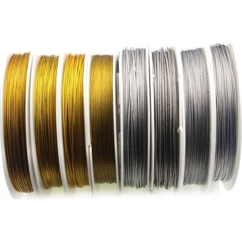 0.3 0.4 0.5 1 mm Resistant Strong Fishing Line Stainless Steel Beading Wire Tiger Tail Beading Wire For Jewelry Making Finding