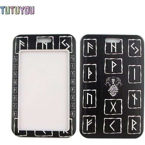 1pc PC2569 Cool Viking Rune Painting Art Key Chain Lanyard Neck Strap For Phone Keys ID Card Creative Lanyards Card Holder