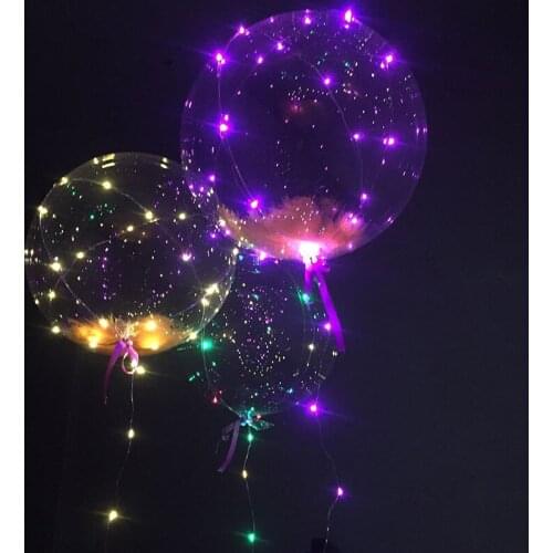 18 Inch Luminous Led BOBO Balloon Wedding Decorations Birthday Party Kid Toy Light Up Balloons Party Decoration supplies