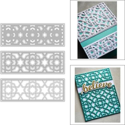 2020 New Rectangle Layering Background Star Embossing Metal Cutting Dies For Scrapbooking Layered Greeting Card Making No Stamps