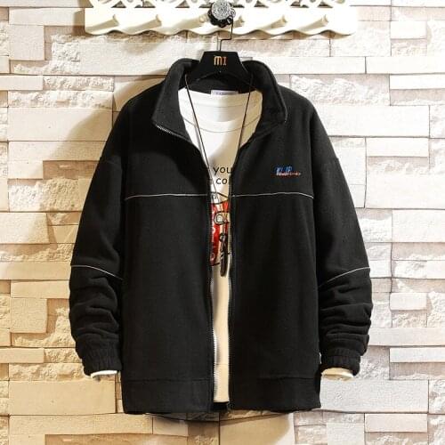 2021 Cardigan Sweatshirt Lapel Brand Fleece Loose Reflective Casual Sweatshirt Mens Womens Tops Streetwear