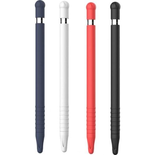 4Pcs/Set Cover Wear-resistant Shockproof Silicone Portable Pencil Case for Apple Pencil 1