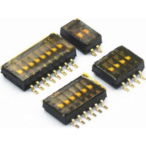 5pcs x SMD SMT Slide Type Switch 1P 2P 3P 4P 5P 6P 8P 10P 1.27mm Position Way DIP Black Pitch Toggle Switch Black Snap Switch