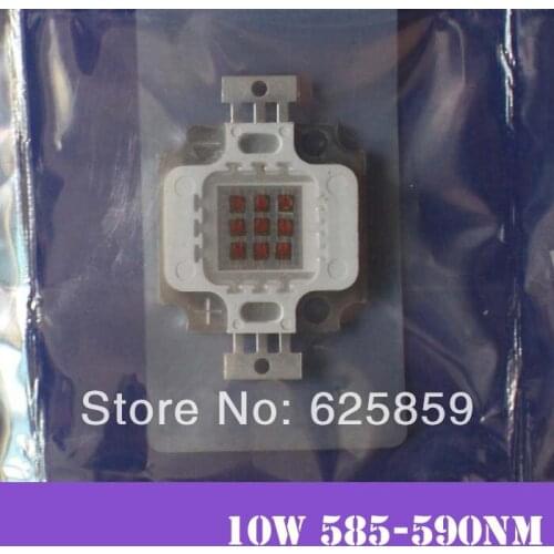 Free shipping 10pcs 10W LED Yellow 585-590nm High Power 270-320LM 1050MA LED light For DIY