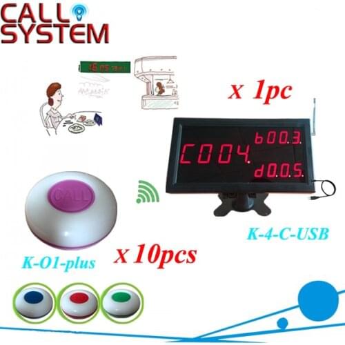 Wireless Restaurant Pager System with service call button and number display pannel Free DHL shipping