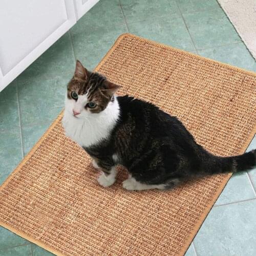 Cat Scratch Board Cat Sisal Cat Scratch Board Food Sleeping Mat Cushion Carpet Pet Toy Claw Care Sisal Random Color