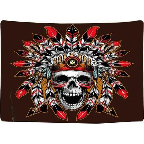 Indian skull tapestry wall hanging mandala tapiz pared tela wall hippie tapestry bohemian