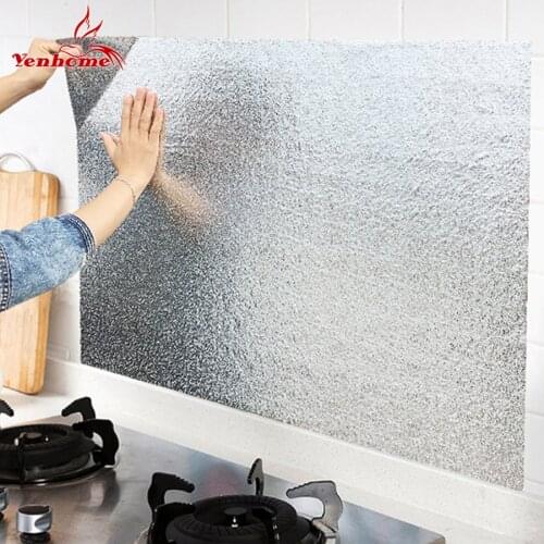Oil-proof Kitchen Wallpaper Waterproof Wall Sticker PVC Self-Adhesive Contact Paper Fashion Cabinet Drawer Decal Home Decoration