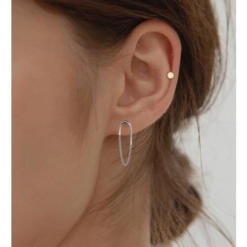 Luckydays Fashion Simple Chain Tassel Stud Earrings For Women Korean Minimalist Earrings Ear Piercing Jewelry Accessories