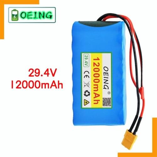 NEWEST 29V 12Ah 7S1P 29.4V 12000mAh Lithium-ion Battery Pack for Small Electric Unicycles Scooters Toys Bicycle Built-in BMS