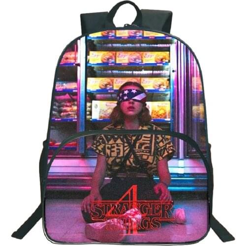 New Stranger Things 4 Backpack for Teens Students Anime School bag Boys Girls Bookbag Mochilas Children Rucksack Men Travel Bags