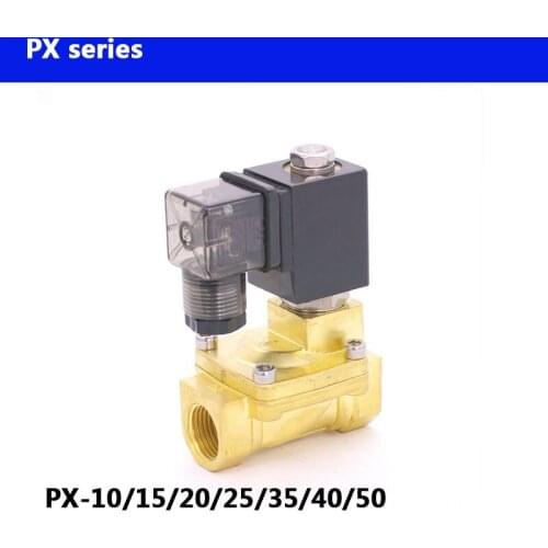 PX series PX-10/15/20/25/35/40/50 Normally Close BSP thread D14511 coil 2 Way direct actuated Brass water solenoid valve