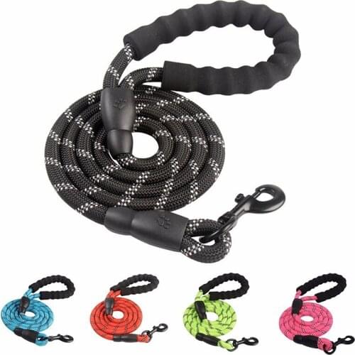 1.5M Reflective Large Dog Leash Nylon Rope Leads Durable Dog Mountain Climbing Training Rope Leashes for Large Dog Accessories