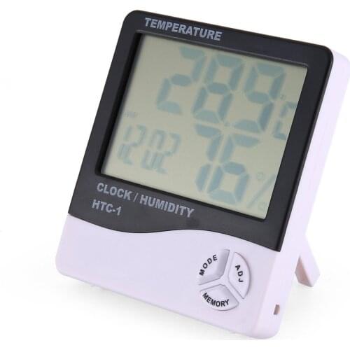 Thermohygrometer Single Temperature Large Screen Household Electronic Thermohygrometer With Alarm Clock
