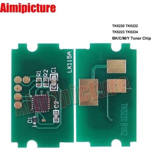 TK5222K TK5222C TK5222M TK5222Y TK5222 Chip For Kyocera P5021cdn/P5021cdw/M5521cdn/M5521cdw Toner Chip USA 1.2K 1pc/lot